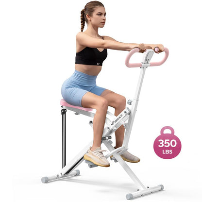 MERACH Squat Machine Glutes Workout Adjustable Resistance Foldable Exercise Equipment Leg Exercise Machine Rowing Machine