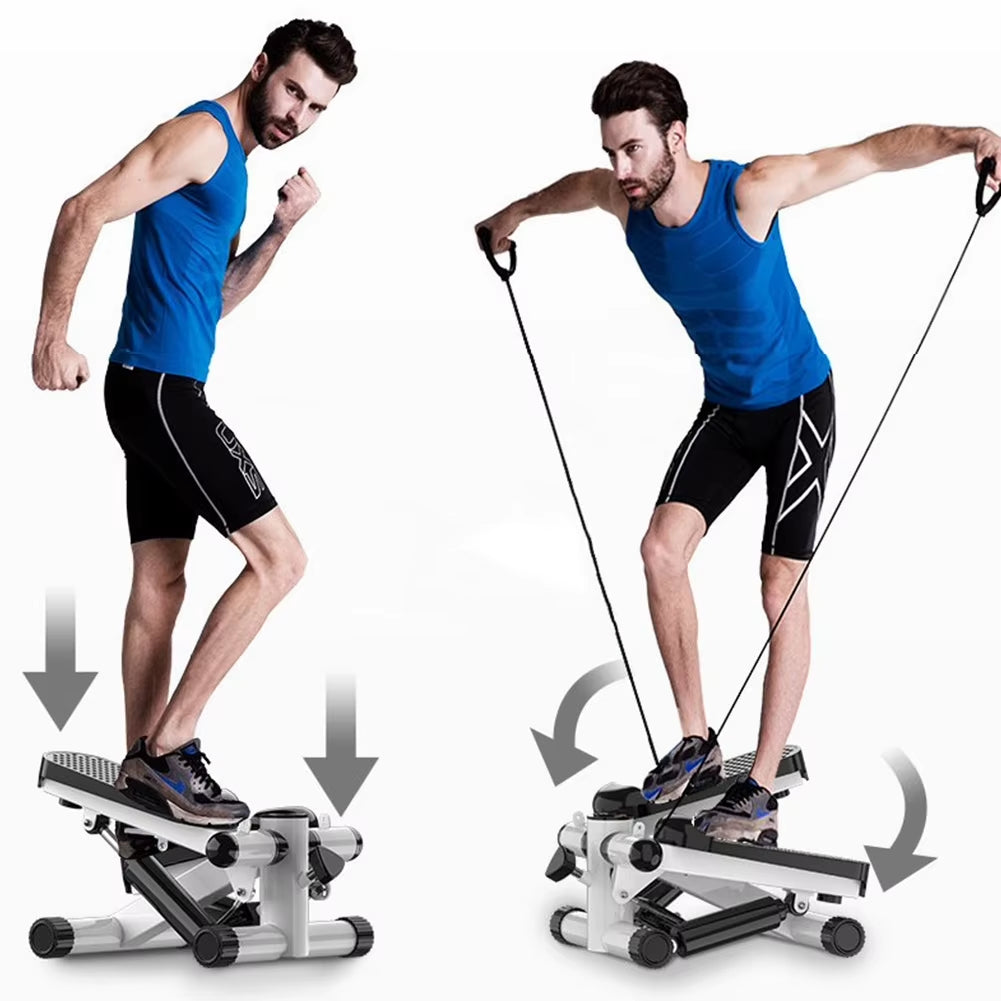 Mini Stepper Stair Stepper Max 120Kg Pedal Stepper LED Display Slimming Treadmill with Pull Rope for Slimming Exercise
