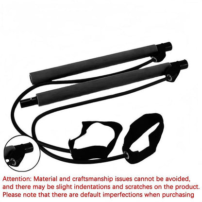 Multifunctional Pilates Stick, 1 Set Back Training Elastic Rope, Yoga Resistance Band, Fitness Equipment for Home Gym Workout, Stretching Gear, Gym Accessories, Stretch Rope, Workout Bands, Pilates Reformer
