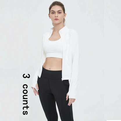 Women’s Define Zip-Up Sports Jacket – Slim Fit Yoga & Gym Activewear