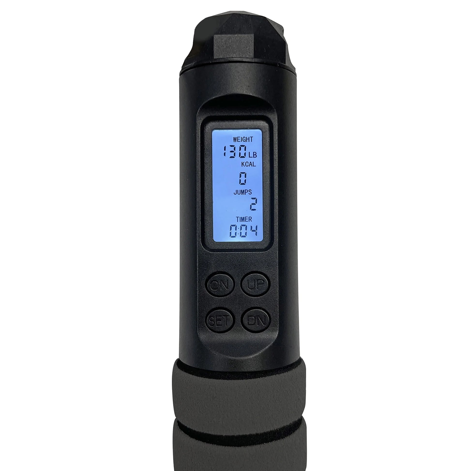10 Ft. Adjustable Length Digital Weighted Jump Rope with Calorie Counter, Black