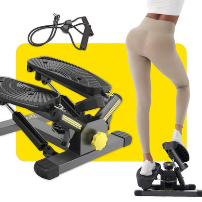 Ziwwvy Steppers for Exercises, Twisting Stepper for Butt Lifting with Resistance Bands and 330Lbs Weight for Home and Office Use with LCD Monitor and Dual Hydraulic Fitness System to Sharping Waist