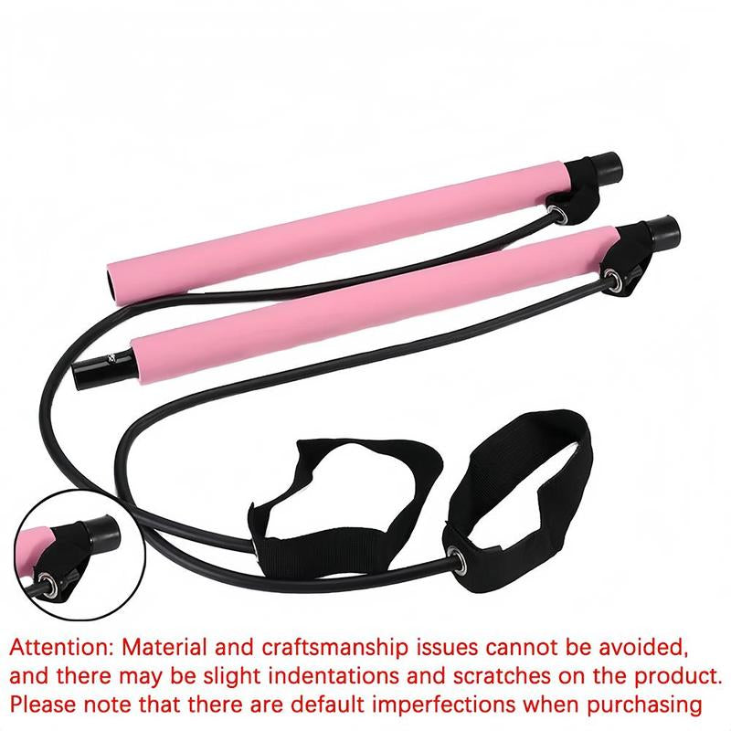 Multifunctional Pilates Stick, 1 Set Back Training Elastic Rope, Yoga Resistance Band, Fitness Equipment for Home Gym Workout, Stretching Gear, Gym Accessories, Stretch Rope, Workout Bands, Pilates Reformer