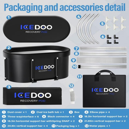 Upgrade XL Ice Bath Tub, 129 Gal Large Cold Plunge Tub for Athletes with Cover, Portable Outdoor Hot Tubs Cold Water Therapy Ice Baths at Home,Gym