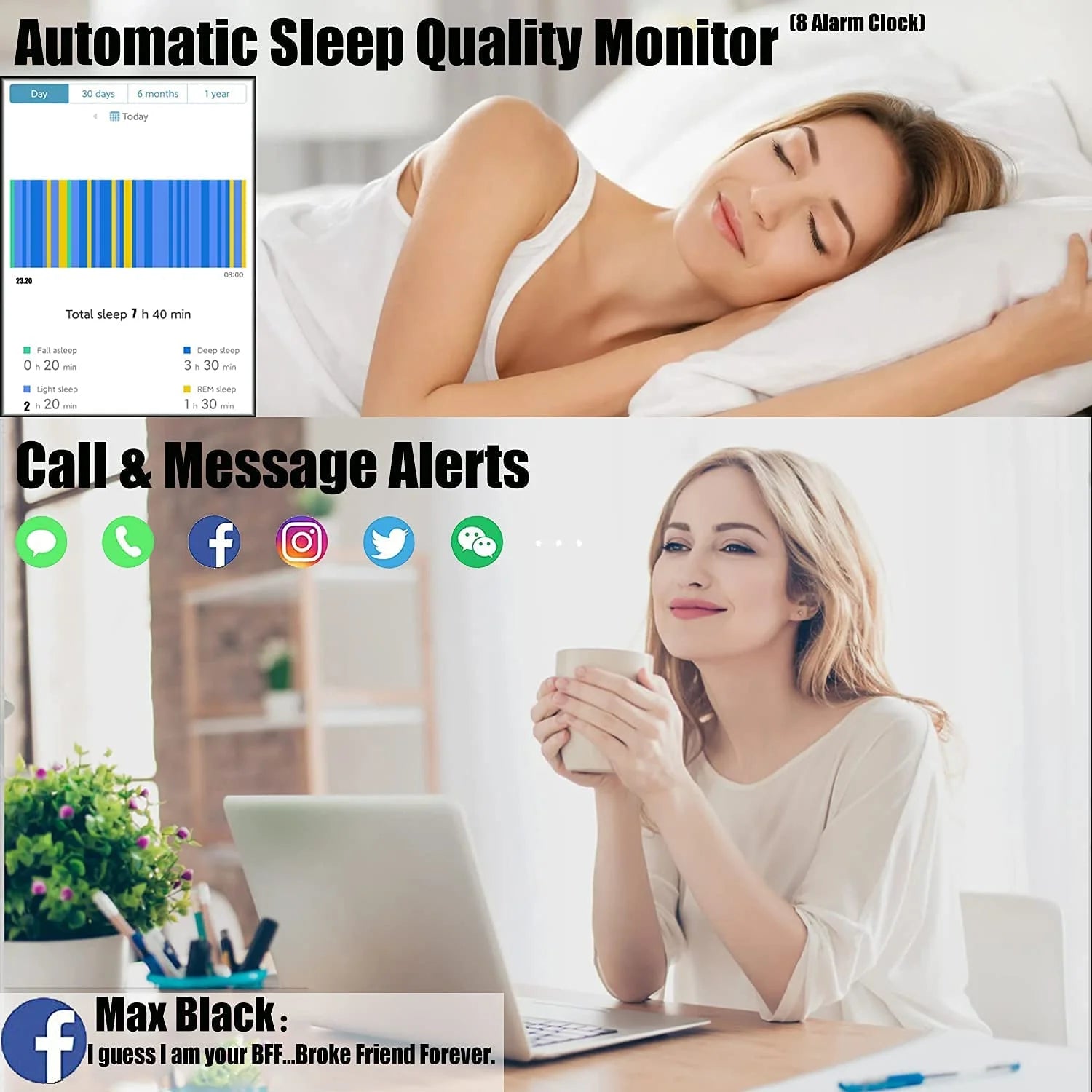 2024 Fitness Tracker, with Step Counter/Calorie/Stopwatch, Activity Tracker, with Heart Rate Monitor, IP6