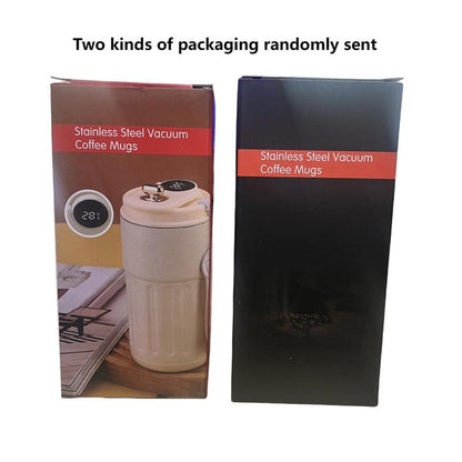 Temperature Display Insulated Mug, Portable Coffee Vacuum Insulated Bottle with Strap, Sports Water Bottle, Gym Accessories, Drinkware Cup, Valentine'S Day Gift