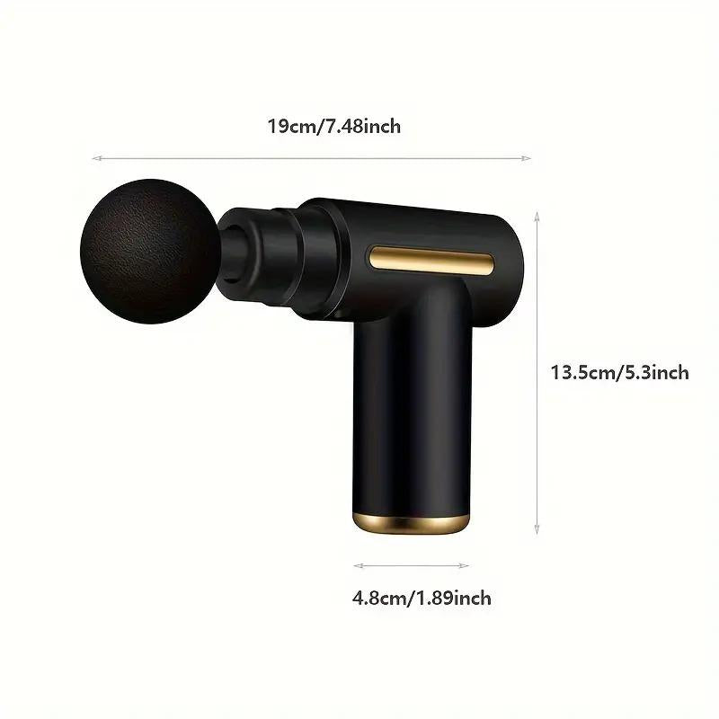 Mini Comfort Electric Fascia Massager Portable Handheld with 4 Replacement Heads for Home Gym Workout USB Electric Muscle Massager Durable Body Care