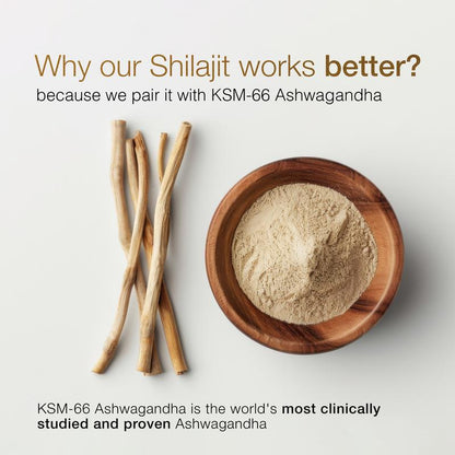 Be Bodywise by Root Labs Pure Himalayan Shilajit Gummies | 3000Mg with KSM-66 Ashwagandha, Gokshura, Fulvic Acid & 85+ Trace Minerals | No Added Sugar | Non-Gmo | for Men & Women | 60 Vegan Gummies | Natural Strength, Focus & Stamina Support