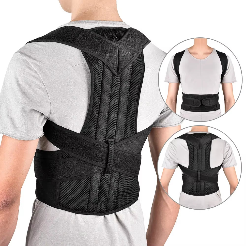 Adjustable Back Shoulder Posture Corrector Belt Clavicle Spine Support Reshape Your Body Upper and Lower Back Pain Relief 2024
