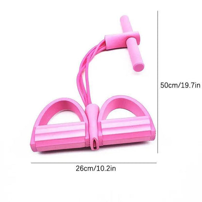 Resistance Band, 4-Tube Foot Pedal Resistance Band, Fitness Equipment for Home Gym Workout