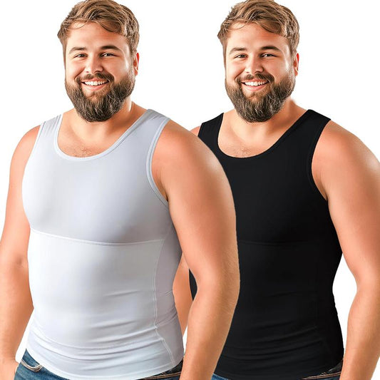 Compression Shirt for Men | Gynecomastia Compression Tank Top Men | Mens Shapewear Compression Shirts Workout Gym Clothing Workout Vest