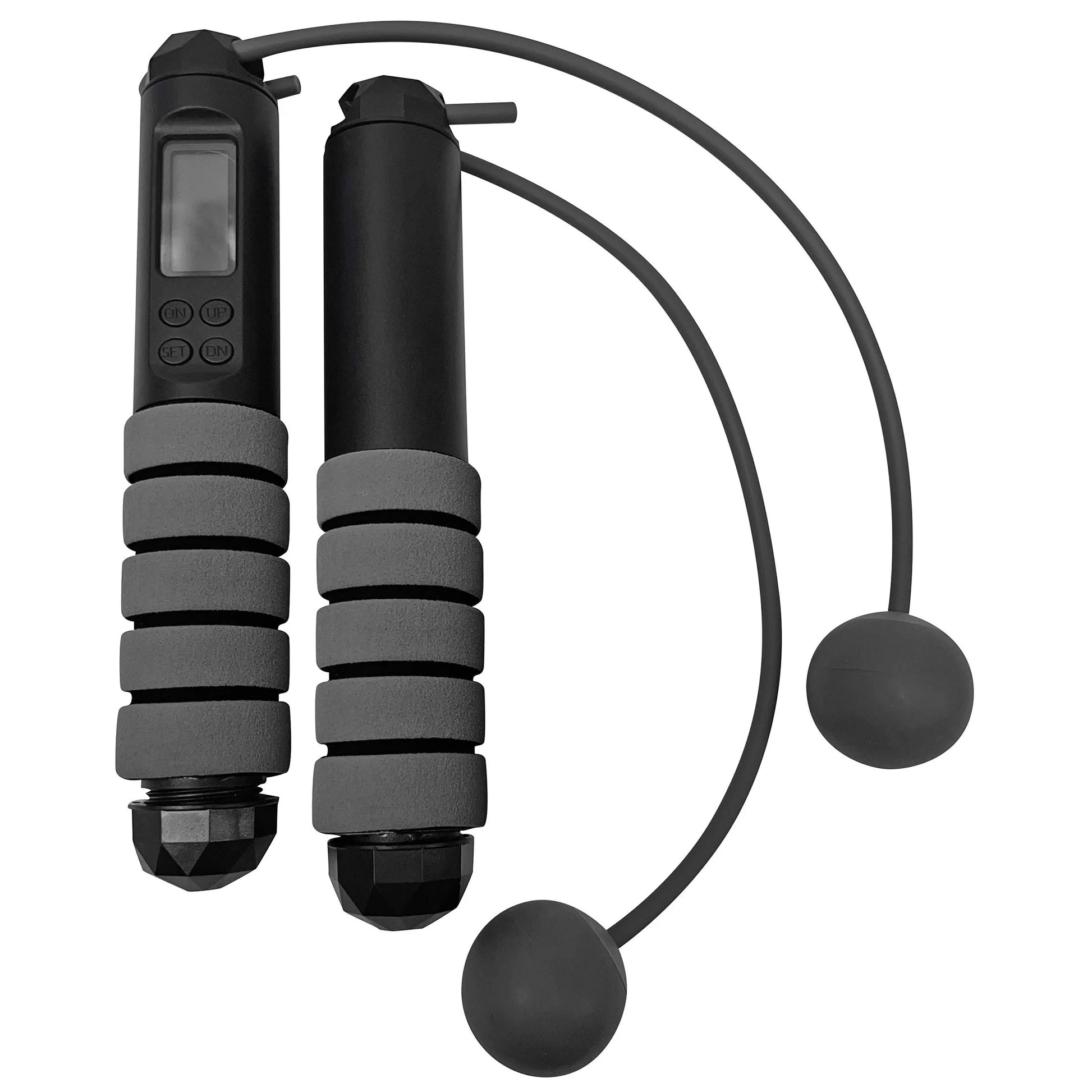 10 Ft. Adjustable Length Digital Weighted Jump Rope with Calorie Counter, Black