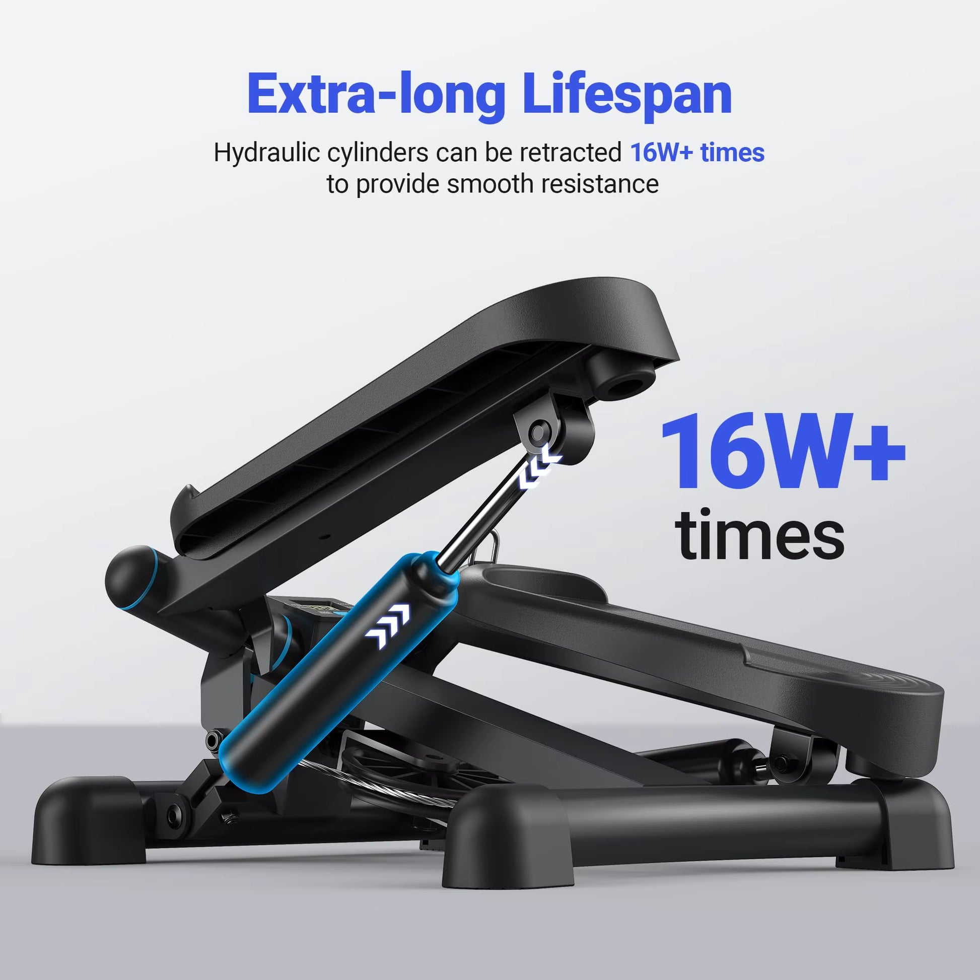 Mini Stepper for Exercise Twist Stair Stepper 330LBS Capacity Stepper Exercise Equipment with Resistance Band for Fitness