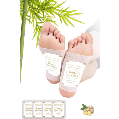 Natural Ginger Powder Bamboo Vinegar Foot Patches 20 Packs.