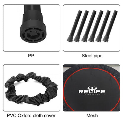 40" Mini Exercise Trampoline for Kids Adults Indoor Foldable Fitness Rebounder