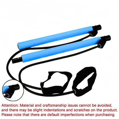 Multifunctional Pilates Stick, 1 Set Back Training Elastic Rope, Yoga Resistance Band, Fitness Equipment for Home Gym Workout, Stretching Gear, Gym Accessories, Stretch Rope, Workout Bands, Pilates Reformer