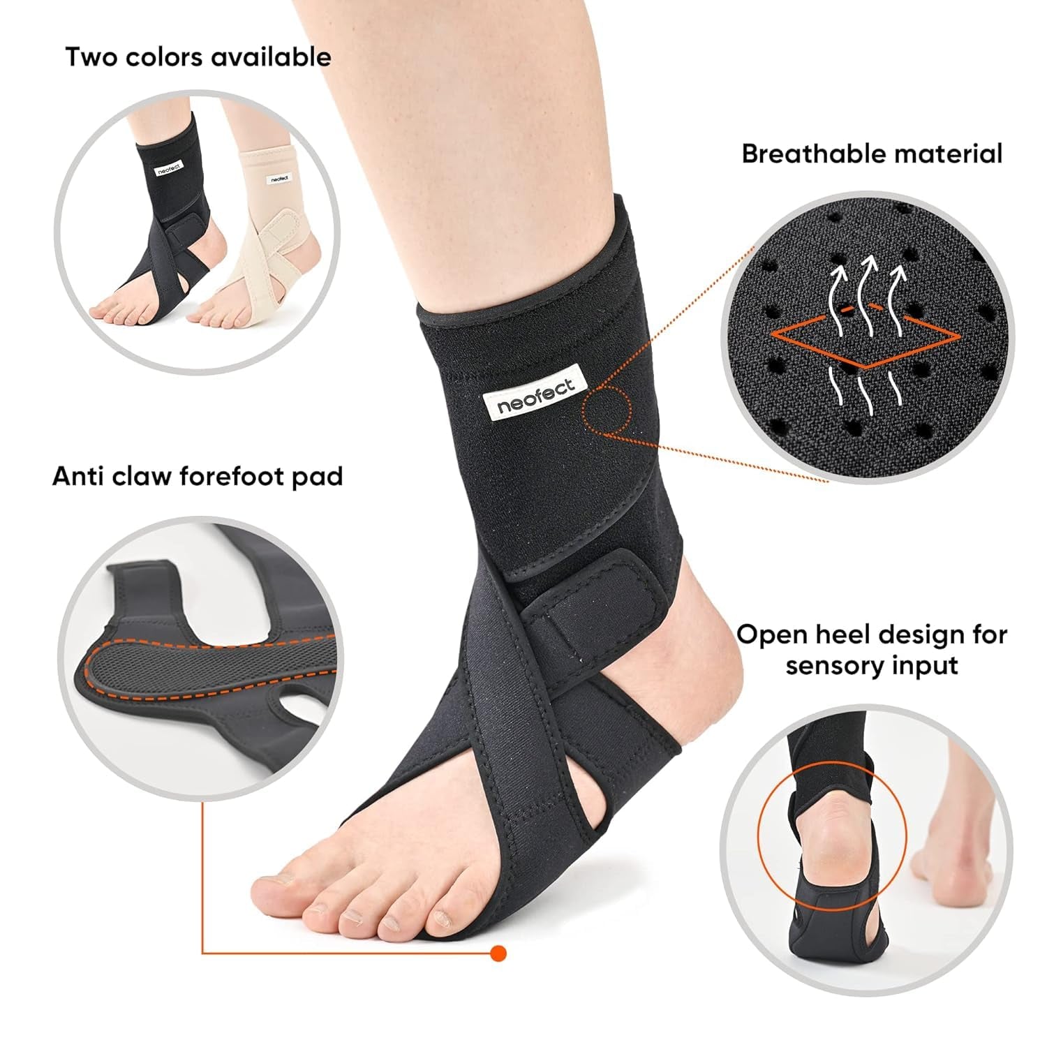 Drop Foot Brace - Adjustable AFO Ankle Brace for Walking & Stroke Recovery, Breathable Material for Ankle and Foot Support, Comfortable Design (Medium/Left)
