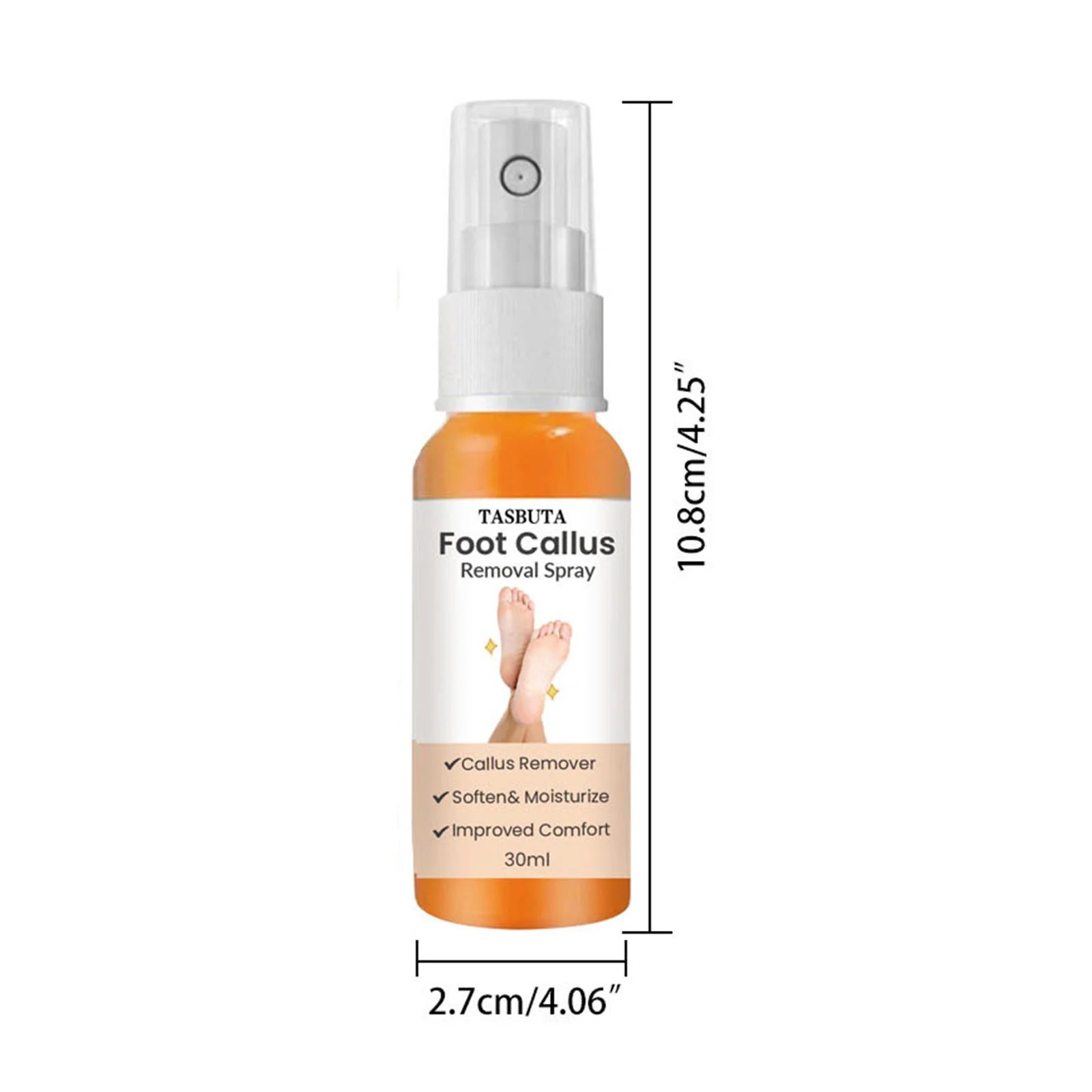 Foot Callus Removal Spray，Foot Peeling Spray Orange Oil,Foot Peeling Spray That Dead Skin within Seconds 30Ml Foot Cream