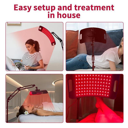 Infrared Light Therapy Lamp for Body & Face, 660Nm Light & 850Nm Infrared Panel, Adjustable Controller, Home Use Device