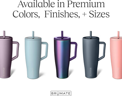 Era 40 Oz Tumbler with Handle and Straw | 100% Leakproof Insulated Tumbler with Lid and Straw | Made of Stainless Steel | Cup Holder Friendly Base | 40Oz (Dune)