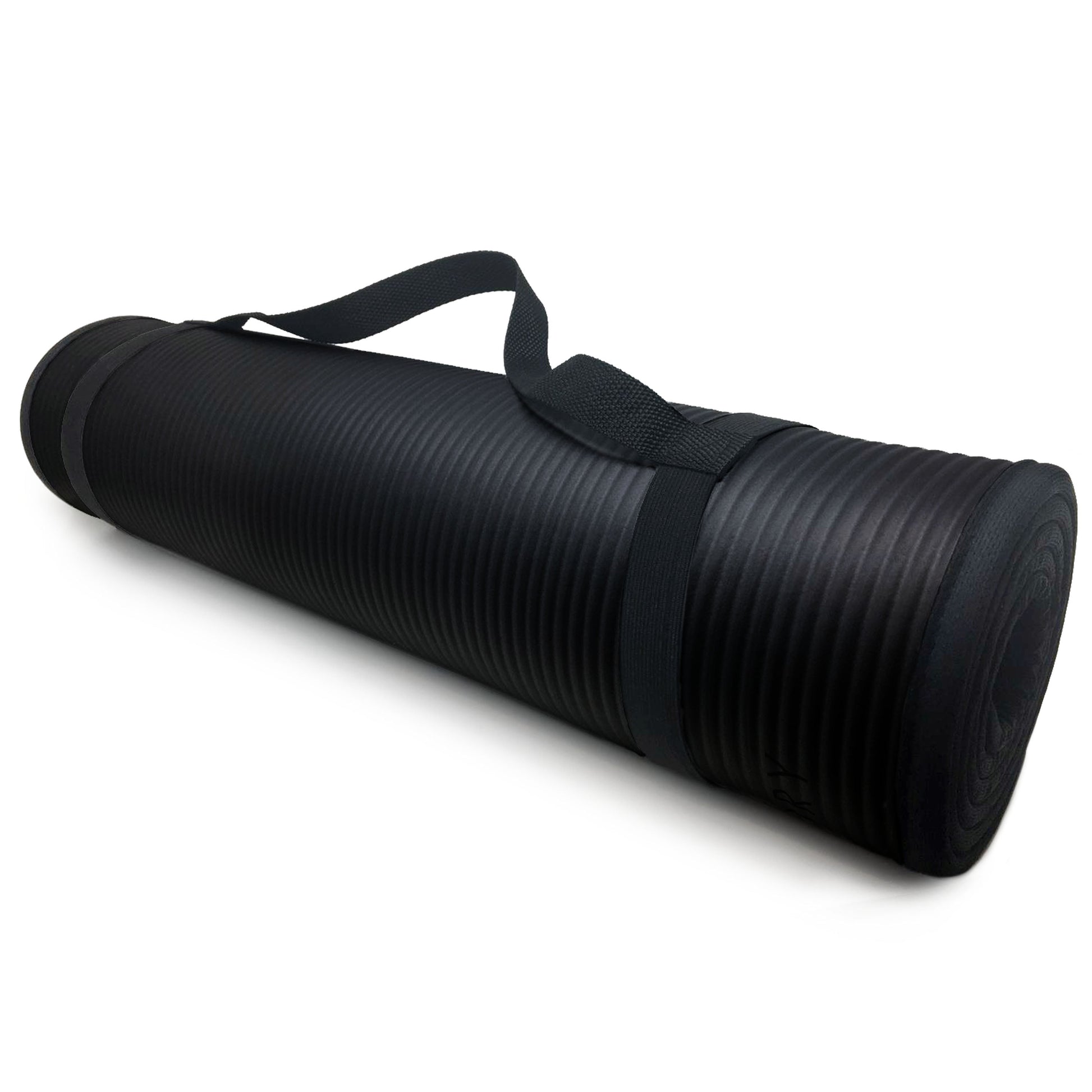 Multi-Purpose Fitness Mat 8Mm - Padded, Skid & Tear Resistant 24" X 72" Black