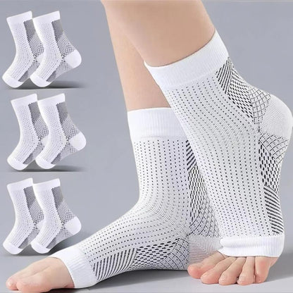 Compression Socks, 3 Pairs Open Toe Compression Ankle Sleeves, Ankle Protective Stretch Compression Socks, Outdoor Fitness Socks, Sports Protective Open Toe Sleeves, Exercise Equipment, Workout Equipment, Ankle Compression Cuff, Healthcare