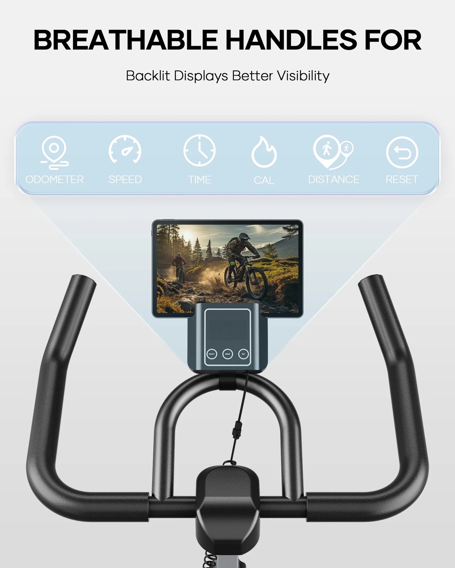 Exercise Bike Indoor Cycling Bike with 300Lbs. Big Seat Cushion for Home Cardio Leg Workout