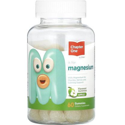 Chapter One Magnesium Gummies for Kids & Adults - Natural Calm Gummies - Calm Magnesium Citrate - Bone and Muscle Function Supplements for Kids & Adults - Mood Support, Kosher Apple Flavor (60)