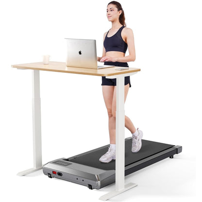Deerrun Walking Pad,2024 Upgrade Smart under Desk Treadmill, 2.2HP Small Quiet Portable Treadmill,Walking Treadmill under Desk,App & Remote Control, Knee-Protective,No-Assembly