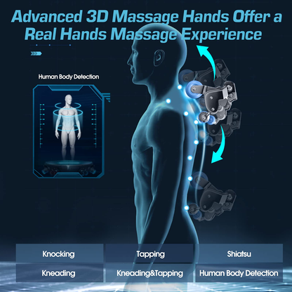 Healthrelife Massage Chair Zero Gravity Full Body Recliner Air Pressure SL Track