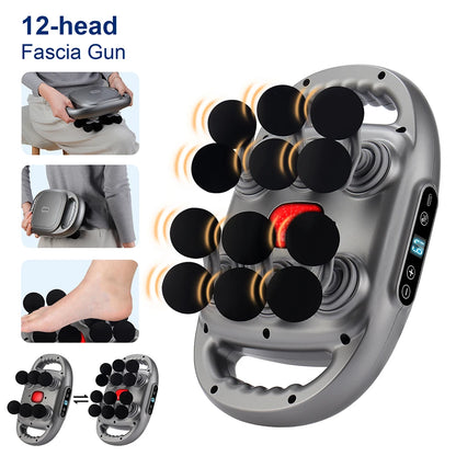 42-Heads High-Frequency Fascia Gun- Back, Neck, Shoulders &  Full-Body Muscle Recovery Massager