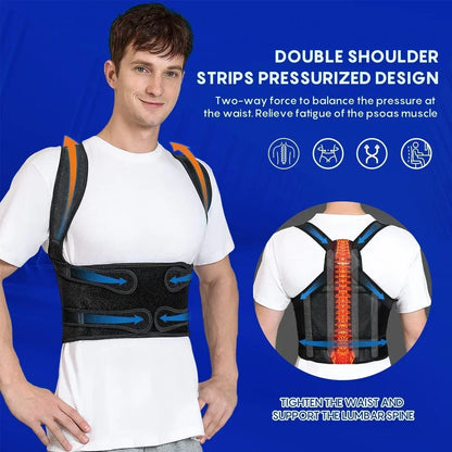 Posture Corrector Back Orthopedic Straps for Men and Women Fully Adjustable Spinal Brace