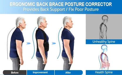 Posture Corrector Back Orthopedic Straps for Men and Women Fully Adjustable Spinal Brace