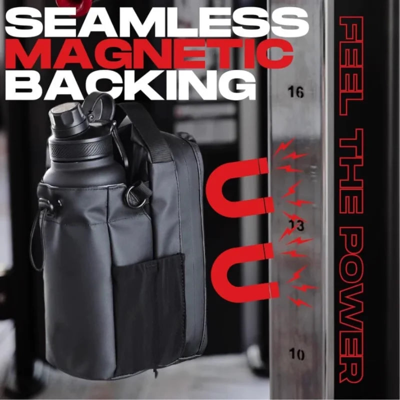 Magnetic Gym Bag Large Capacity- Phone Pocket & Water Bottle Holder