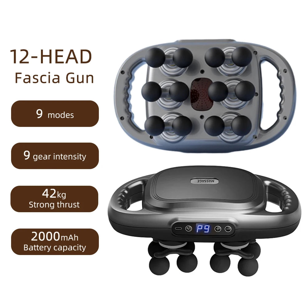 42-Heads High-Frequency Fascia Gun- Back, Neck, Shoulders &  Full-Body Muscle Recovery Massager