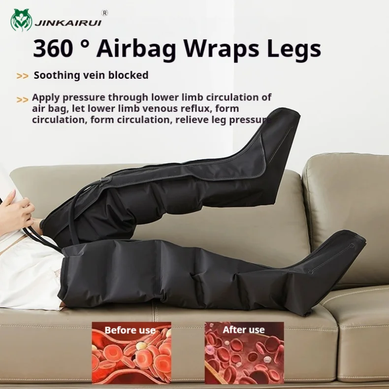 Air Pressure Leg Massager Boots – Deep Kneading & Squeeze for Calves & Feet with Remote Control