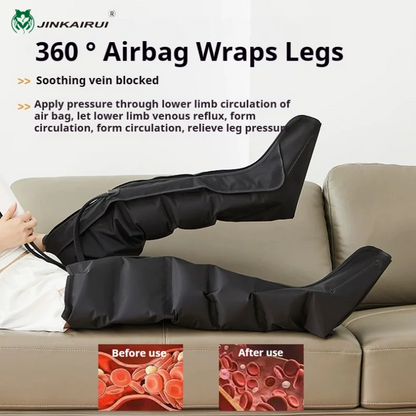 Air Pressure Leg Massager Boots – Deep Kneading & Squeeze for Calves & Feet with Remote Control
