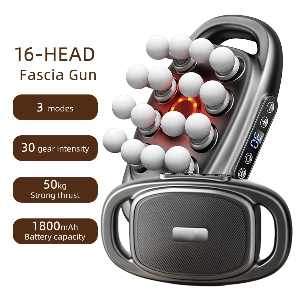 42-Heads High-Frequency Fascia Gun- Back, Neck, Shoulders &  Full-Body Muscle Recovery Massager