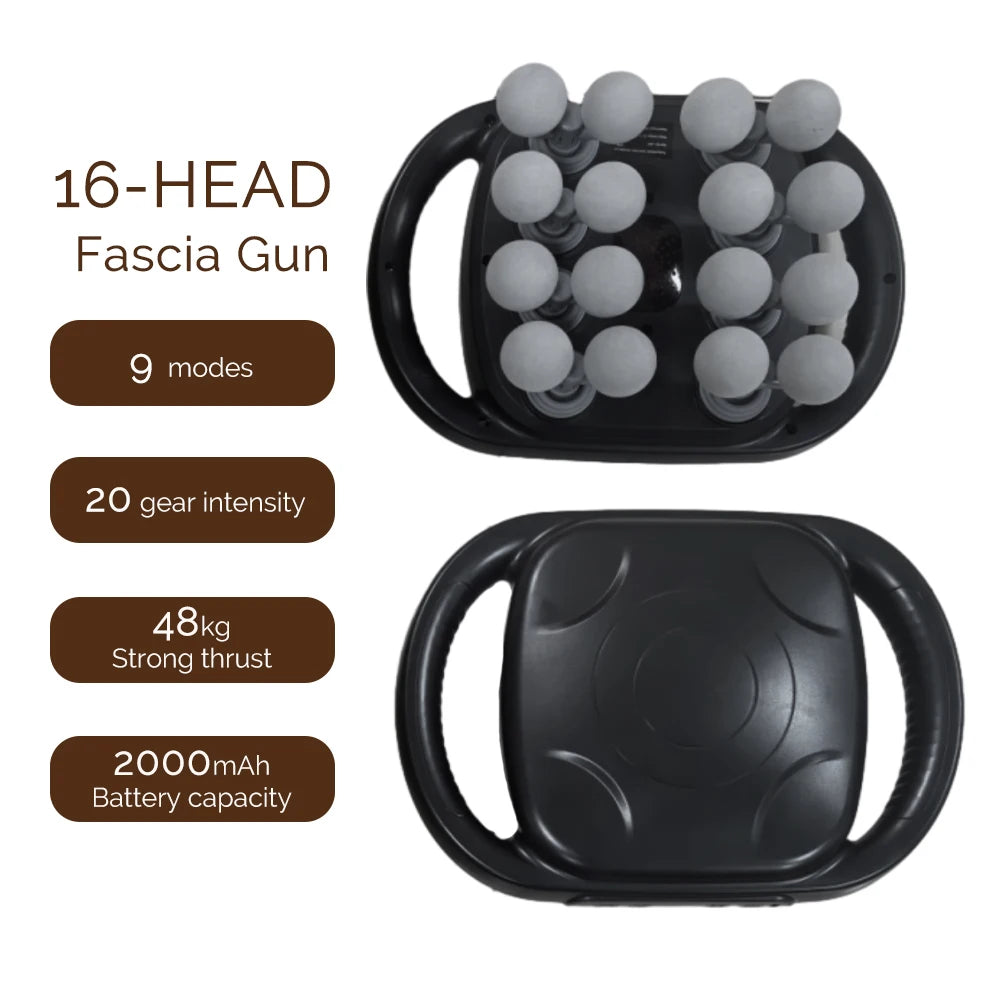 42-Heads High-Frequency Fascia Gun- Back, Neck, Shoulders &  Full-Body Muscle Recovery Massager