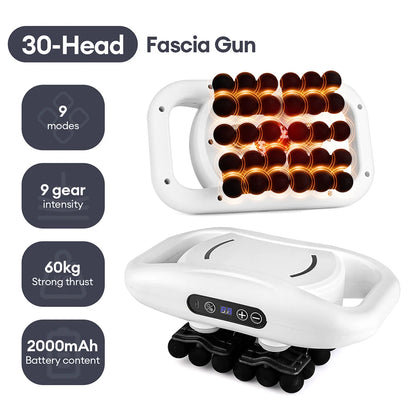 42-Heads High-Frequency Fascia Gun- Back, Neck, Shoulders &  Full-Body Muscle Recovery Massager