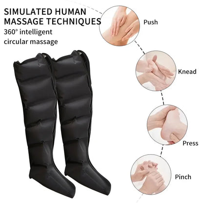Air Pressure Leg Massager Boots – Deep Kneading & Squeeze for Calves & Feet with Remote Control