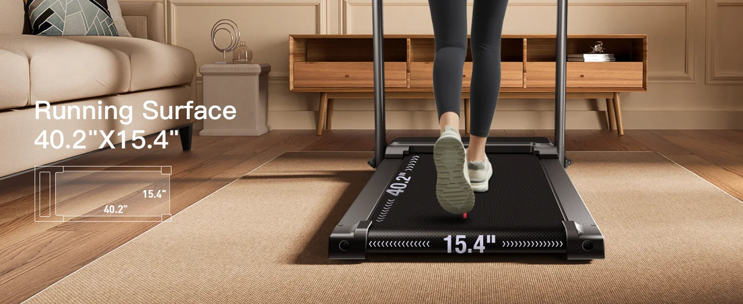 Home Folding Treadmill with Pulse Sensor, 2.5 HP Quiet Brushless