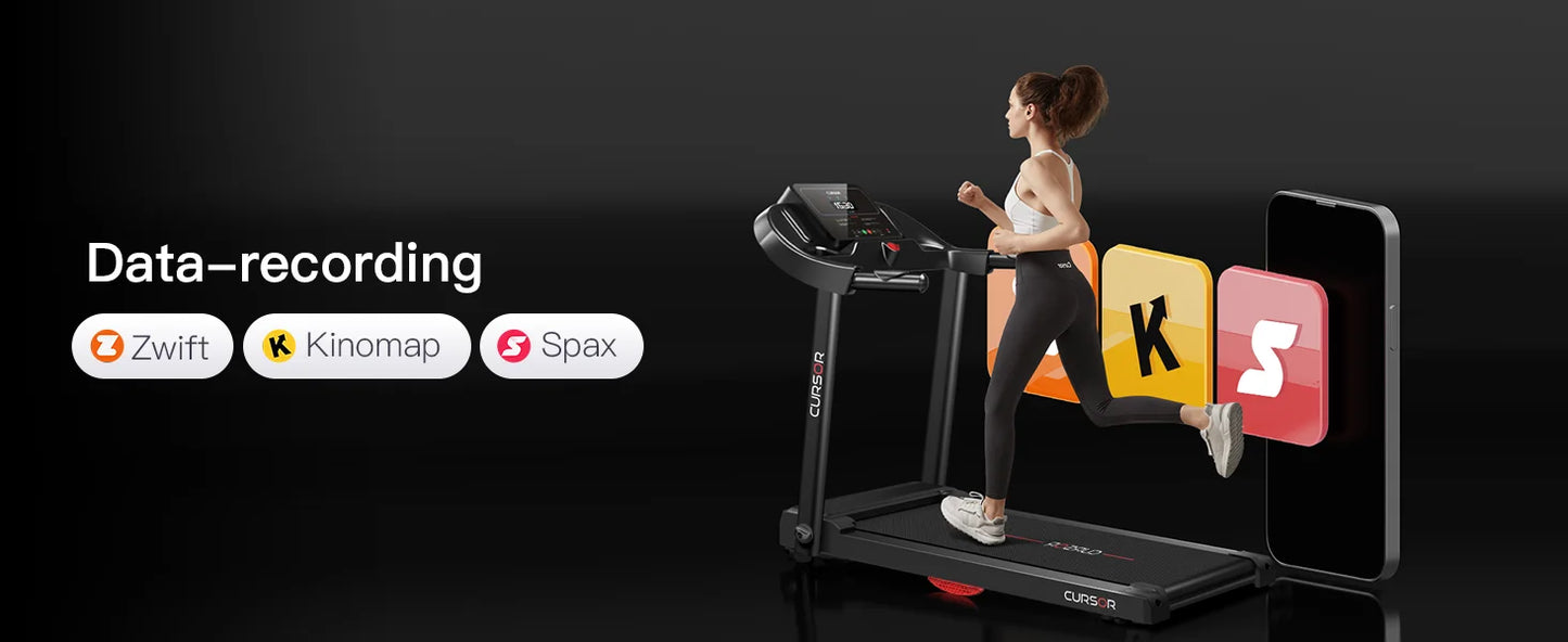 Home Folding Treadmill with Pulse Sensor, 2.5 HP Quiet Brushless