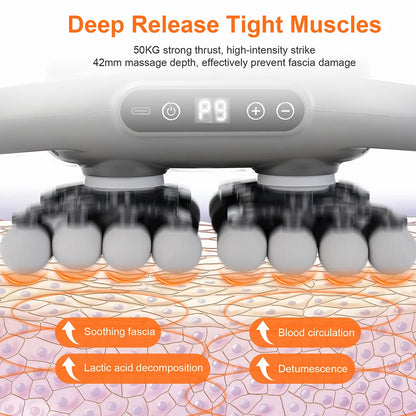 42-Heads High-Frequency Fascia Gun- Back, Neck, Shoulders &  Full-Body Muscle Recovery Massager