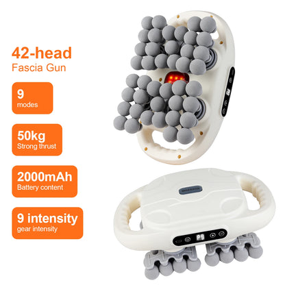 42-Heads High-Frequency Fascia Gun- Back, Neck, Shoulders &  Full-Body Muscle Recovery Massager