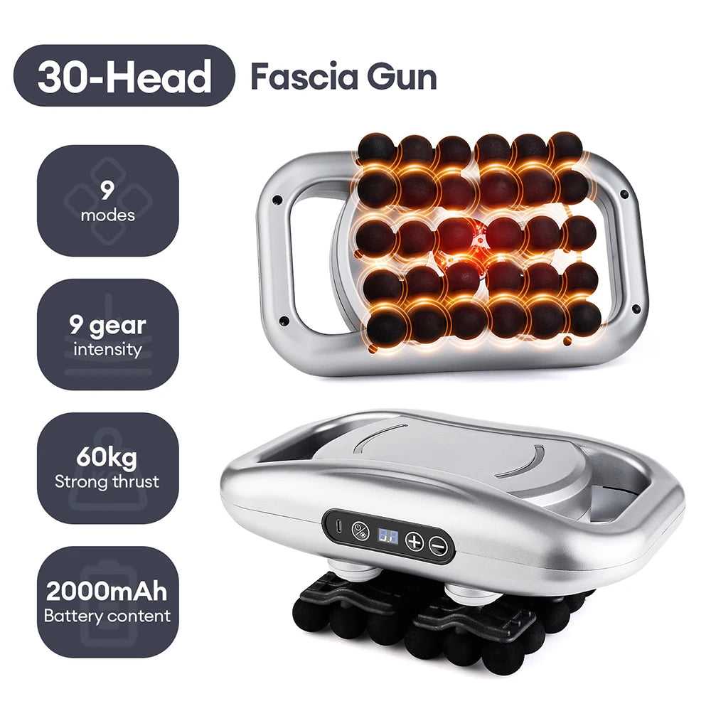 42-Heads High-Frequency Fascia Gun- Back, Neck, Shoulders &  Full-Body Muscle Recovery Massager