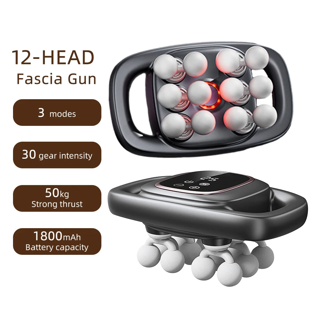 42-Heads High-Frequency Fascia Gun- Back, Neck, Shoulders &  Full-Body Muscle Recovery Massager