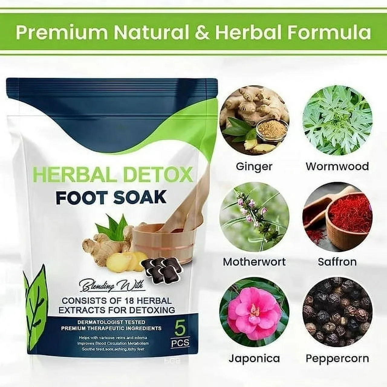 Herbal Detox Foot Soak Beads, Herbal Detox&Shaping Cleansing Foot Soak Beads, Herbal Detox Cleansing Foot Soak Beads, Foot Care 2Pcs