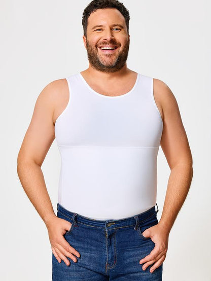 Compression Shirt for Men | Gynecomastia Compression Tank Top Men | Mens Shapewear Compression Shirts Workout Gym Clothing Workout Vest