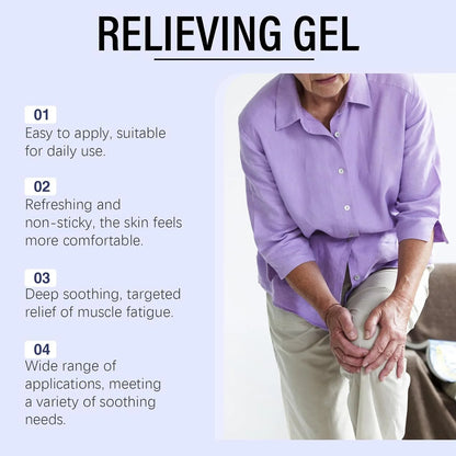 Soothing Cooling Gel 100G, Relieving Body Gel, Pain Relieving Gel, Fast Acting Clear Pain Relieving Gel, Cooling with Menthol and Frankincense, Relieve Muscle Tension (1PCS)